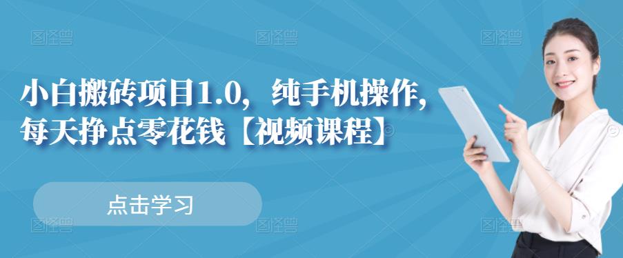 小白搬砖项目1.0，纯手机操作，每天兼职挣点零花钱-无忧资源网