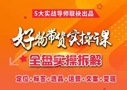 抖音好物带货实操课，全盘拆解抖音好物带货号全套流程打法-无忧资源网